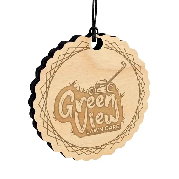 1/4" thick birch wood ornament with a laser etched graphic and... from ASI 72521 Morris Magnets / Laser Cuts