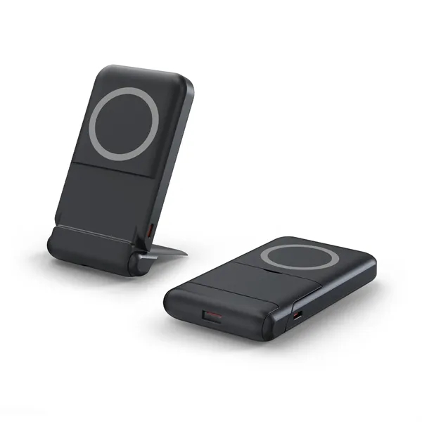 Elara, 10,000 mAh MagSafe Light-Up Power Bank with Folding Stand... from ASI 91435 Tomax USA