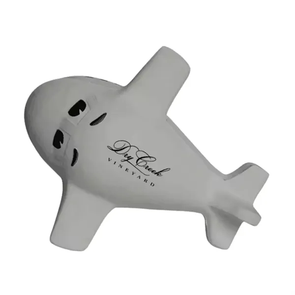 Airplane shape PU stress reliever ball with 1 color silkscreen imprint... from ASI 37218 Athena Promo (tm)
