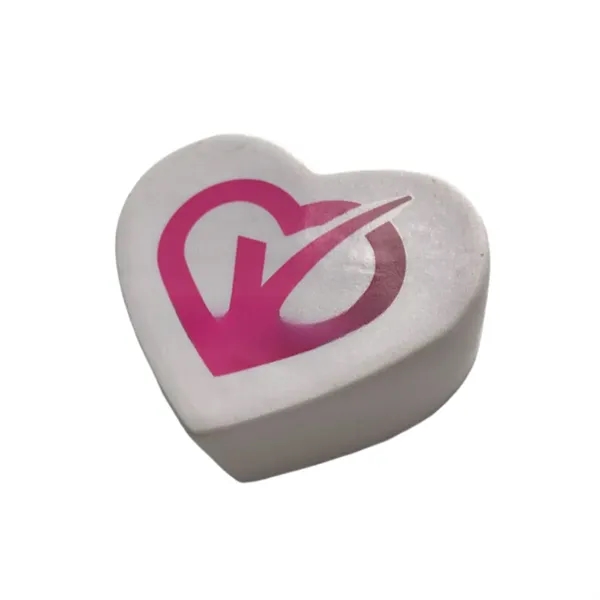 Heart shape PU stress reliever ball with 1 color silkscreen imprint... from ASI 37218 Athena Promo (tm)
