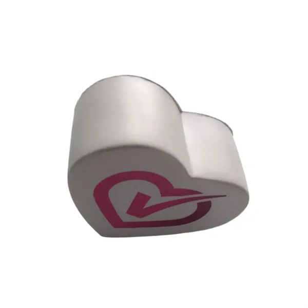 Heart shape PU stress reliever ball with 1 color silkscreen imprint... from ASI 37218 Athena Promo (tm)