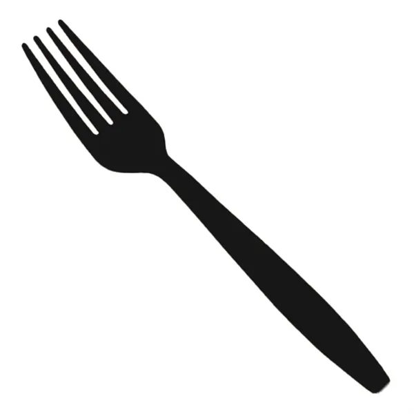 7" long colored plastic fork with four-prong design.... from ASI 91880 Tranter Graphics Inc