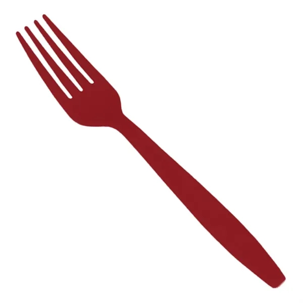 7" long colored plastic fork with four-prong design.... from ASI 91880 Tranter Graphics Inc