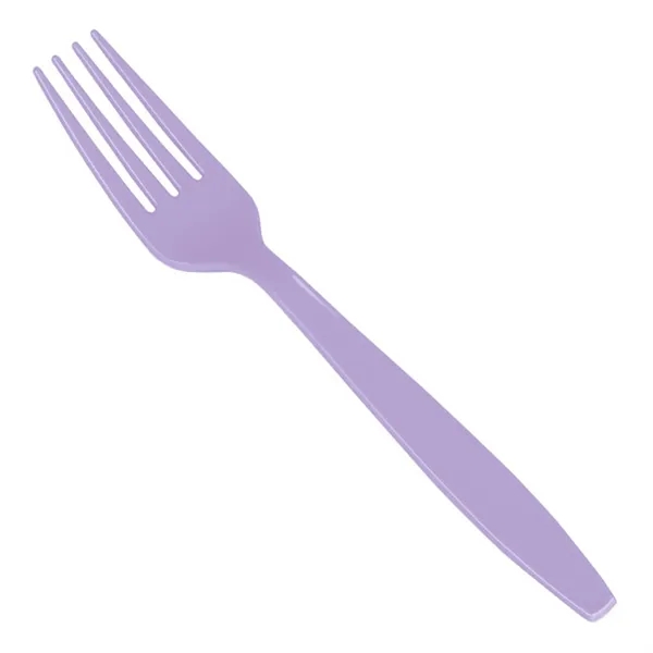 7" long colored plastic fork with four-prong design.... from ASI 91880 Tranter Graphics Inc