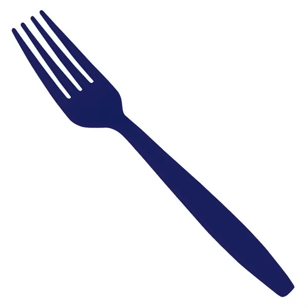 7" long colored plastic fork with four-prong design.... from ASI 91880 Tranter Graphics Inc