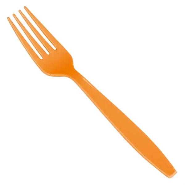 7" long colored plastic fork with four-prong design.... from ASI 91880 Tranter Graphics Inc