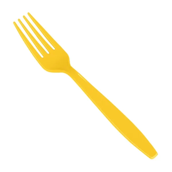7" long colored plastic fork with four-prong design.... from ASI 91880 Tranter Graphics Inc