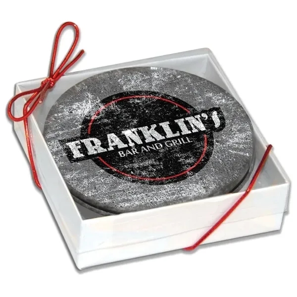 Set of 4 coasters made of clear acrylic.... from ASI 72521 Morris Magnets / Laser Cuts