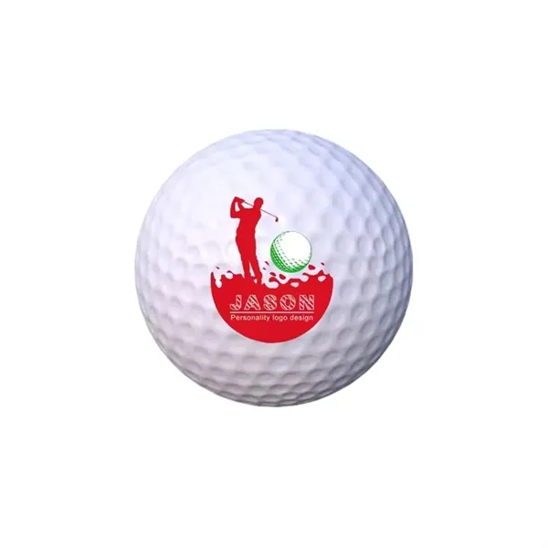 Golf ball shape PU stress reliever with 1 color silkscreen imprint... from ASI 37218 Athena Promo (tm)