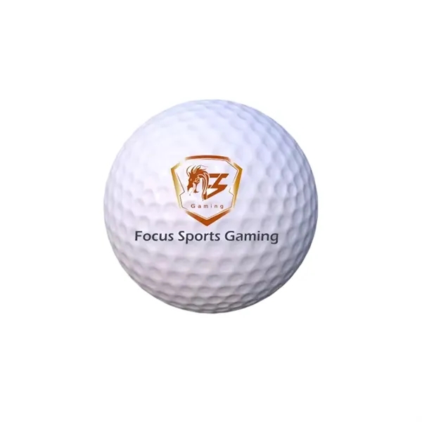 Golf ball shape PU stress reliever with 1 color silkscreen imprint... from ASI 37218 Athena Promo (tm)