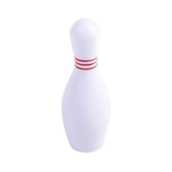 Bowling pin stress reliever plus 1 color silkscreen imprint on 1... from ASI 37218 Athena Promo (tm)