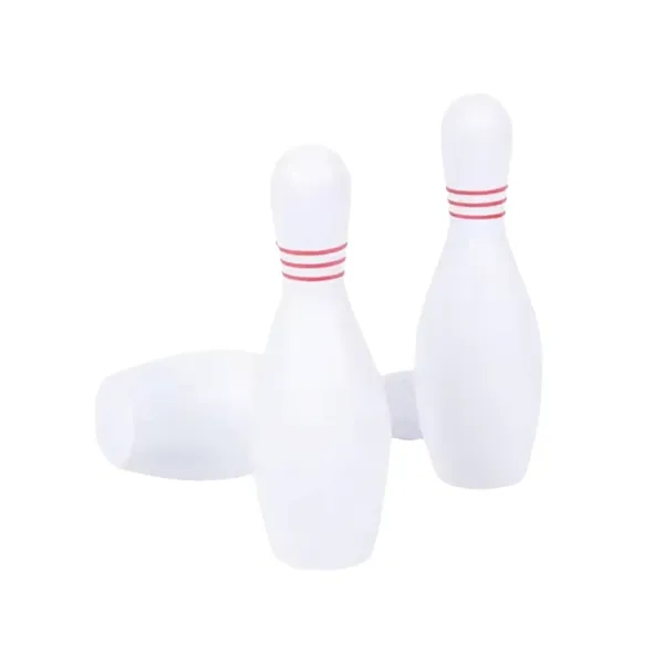 Bowling pin stress reliever plus 1 color silkscreen imprint on 1... from ASI 37218 Athena Promo (tm)