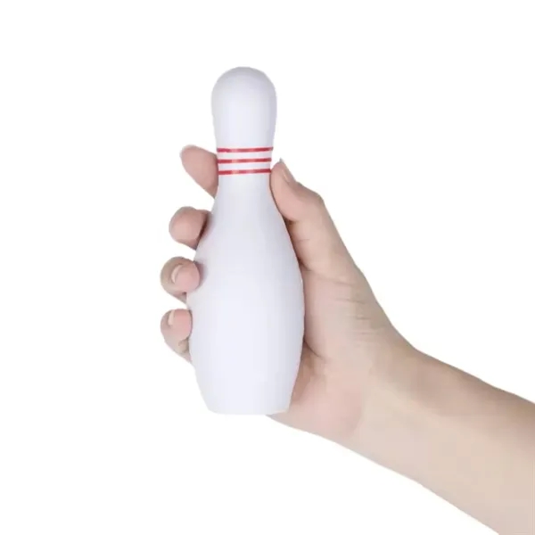 Bowling pin stress reliever plus 1 color silkscreen imprint on 1... from ASI 37218 Athena Promo (tm)
