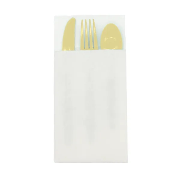 4.25" x 8.5 three-piece utensil set with plastic fork, knife and... from ASI 91880 Tranter Graphics Inc