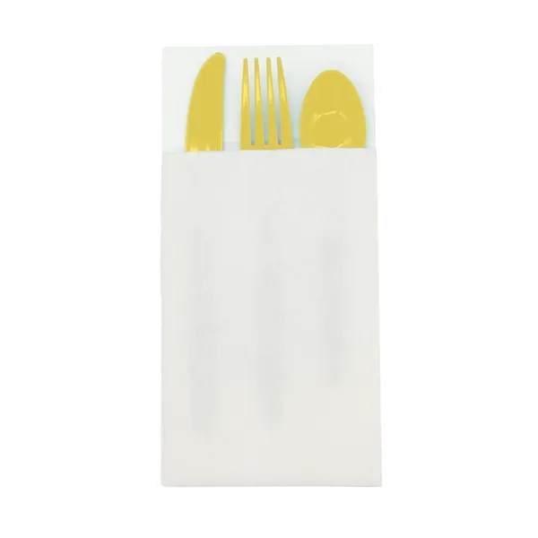 4.25" x 8.5 three-piece utensil set with plastic fork, knife and... from ASI 91880 Tranter Graphics Inc