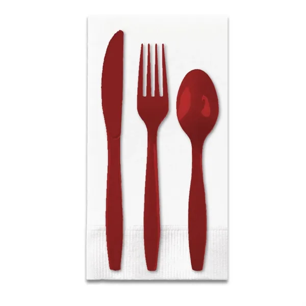 4.25" x 8.5" plastic Picnic Pak of utensils with fork, spoon,... from ASI 91880 Tranter Graphics Inc
