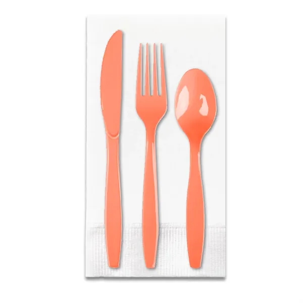 4.25" x 8.5" plastic Picnic Pak of utensils with fork, spoon,... from ASI 91880 Tranter Graphics Inc