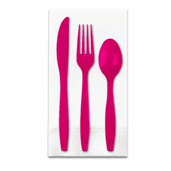 4.25" x 8.5" plastic Picnic Pak of utensils with fork, spoon,... from ASI 91880 Tranter Graphics Inc