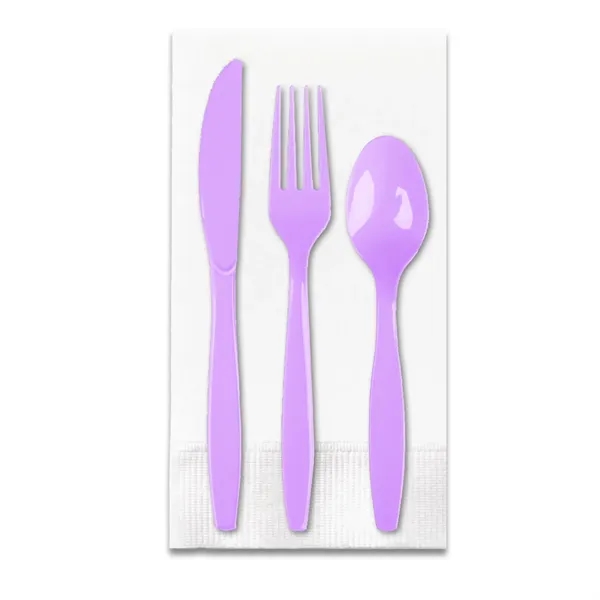 4.25" x 8.5" plastic Picnic Pak of utensils with fork, spoon,... from ASI 91880 Tranter Graphics Inc
