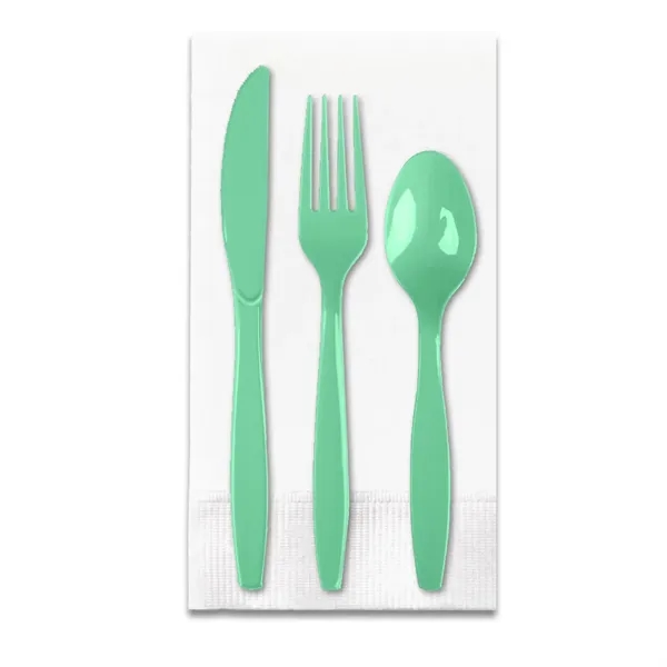 4.25" x 8.5" plastic Picnic Pak of utensils with fork, spoon,... from ASI 91880 Tranter Graphics Inc