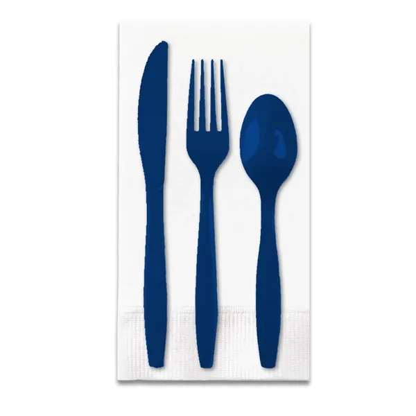 4.25" x 8.5" plastic Picnic Pak of utensils with fork, spoon,... from ASI 91880 Tranter Graphics Inc