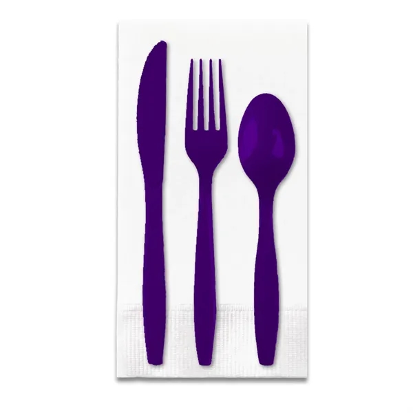 4.25" x 8.5" plastic Picnic Pak of utensils with fork, spoon,... from ASI 91880 Tranter Graphics Inc