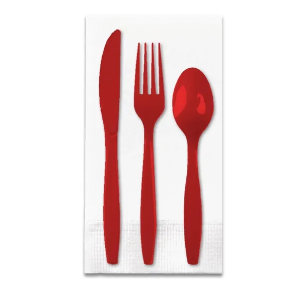 4.25" x 8.5" plastic Picnic Pak of utensils with fork, spoon,... from ASI 91880 Tranter Graphics Inc