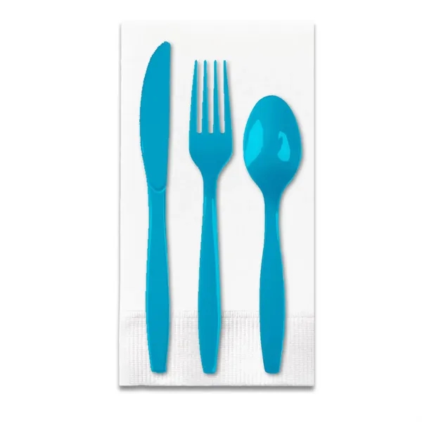 4.25" x 8.5" plastic Picnic Pak of utensils with fork, spoon,... from ASI 91880 Tranter Graphics Inc