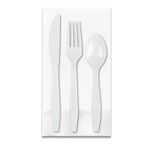 4.25" x 8.5" plastic Picnic Pak of utensils with fork, spoon,... from ASI 91880 Tranter Graphics Inc