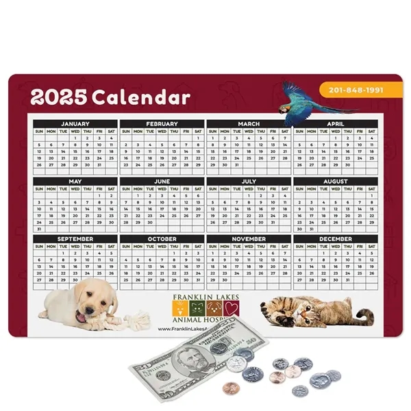 12" x 18" x 1/4" - Heavy Duty Fabric Calendar Counter... from ASI 49716 Digispec & CounterPoint / COUNTERPOINT®