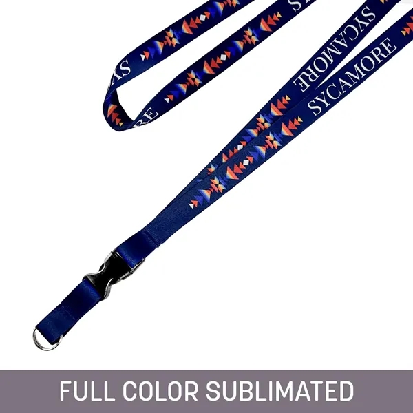 This 22-1/2" full-color sublimated lanyard, made in the USA, features durable... from ASI 92980 WOV-IN® / Universal Strap/Wov-In Line