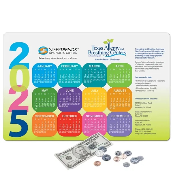 11" x 17" x 1/16" - Heavy Duty Calendar Counter Mat... from ASI 49716 Digispec & CounterPoint / COUNTERPOINT®