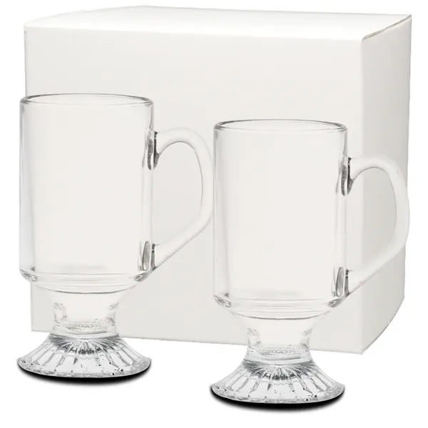 Etched Irish coffee mug set with elegant cylindrical styling. Features a... from ASI 71920 Moderne Glass Company Inc