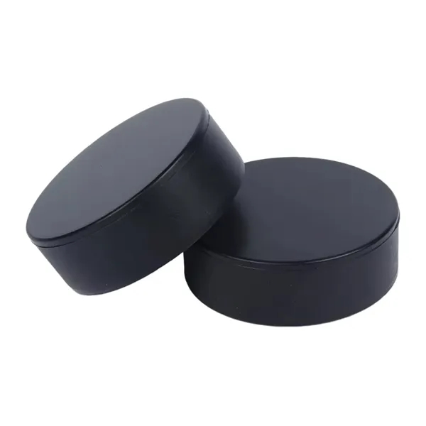 Hockey puck shape PU stress reliever with 1 color silkscreen imprint... from ASI 37218 Athena Promo (tm)
