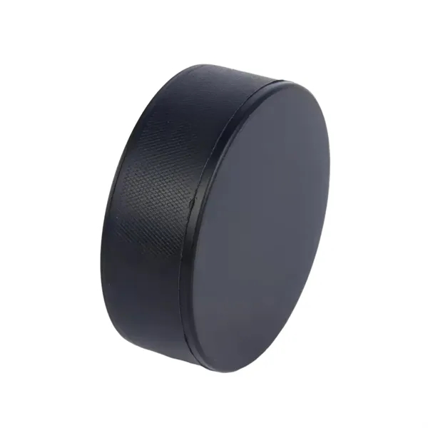 Hockey puck shape PU stress reliever with 1 color silkscreen imprint... from ASI 37218 Athena Promo (tm)