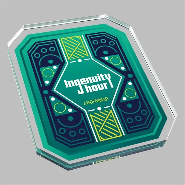 Custom shaped, 1/4" thick acrylic plastic magnets with full color imprinting;... from ASI 72521 Morris Magnets / Laser Cuts