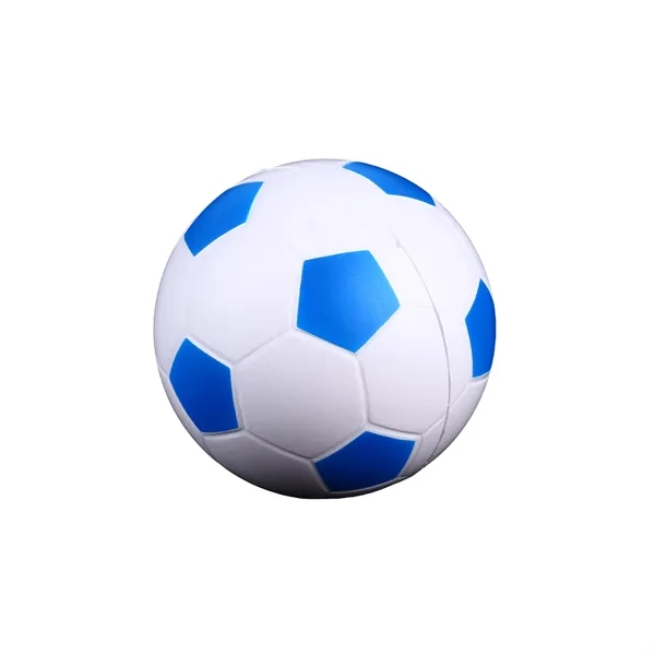 Soccer ball shape PU stress reliever with 1 color silkscreen imprint... from ASI 37218 Athena Promo (tm)
