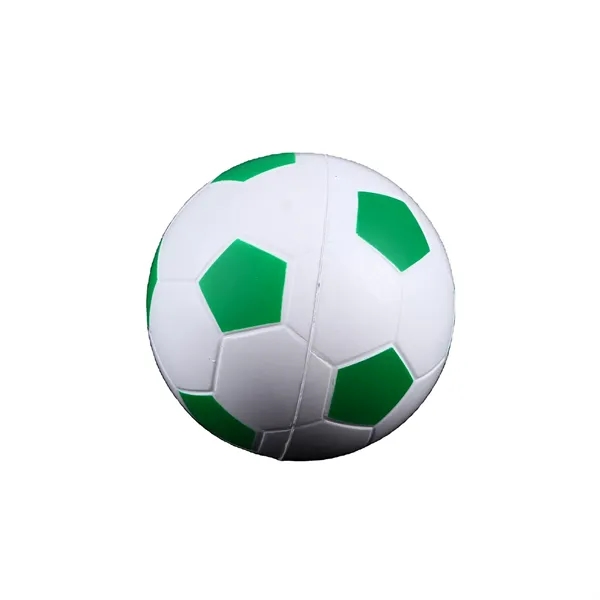 Soccer ball shape PU stress reliever with 1 color silkscreen imprint... from ASI 37218 Athena Promo (tm)