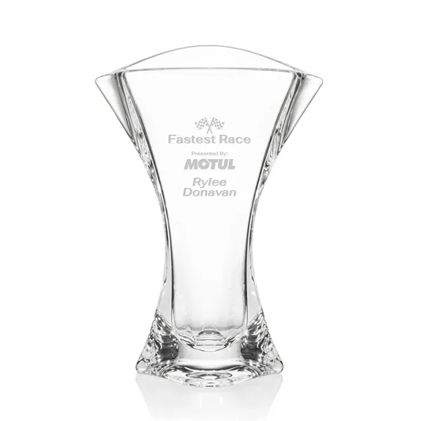 Striking Lead Free Crystalline Vase features a scalloped top and heavy... from ASI 84592 St Regis Group
