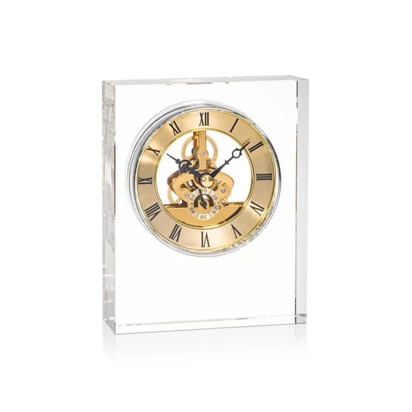 The exquisite freestanding optical crystal Ashland  VividPrint™ Clock features a... from ASI 84592 St Regis Group
