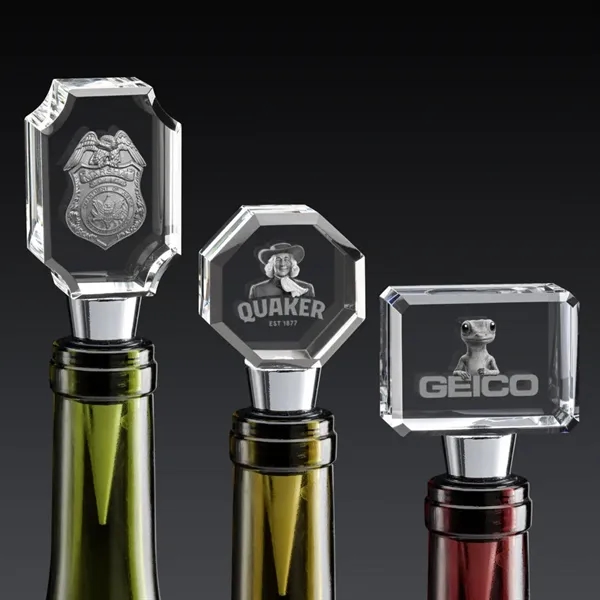 The Optical Crystal Tapavino 3D Wine Stoppers are perfect for preserving... from ASI 84592 St Regis Group