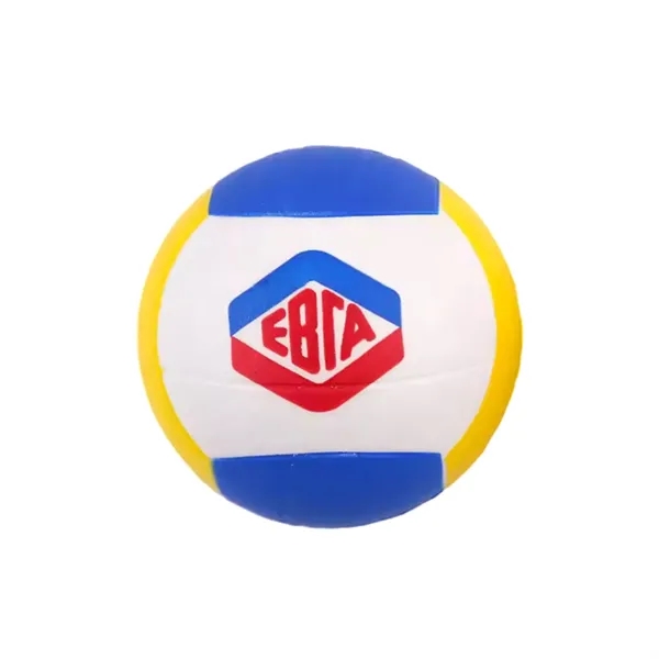 Volleyball shape PU stress reliever with 1 color silkscreen imprint on... from ASI 37218 Athena Promo (tm)