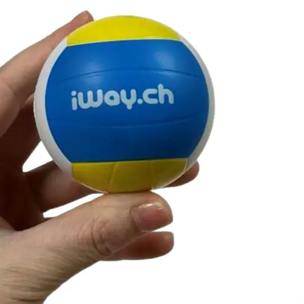 Volleyball shape PU stress reliever with 1 color silkscreen imprint on... from ASI 37218 Athena Promo (tm)
