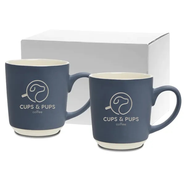 15 oz. mugs feature a solid color with textured, unfinished ceramic... from ASI 71920 Moderne Glass Company Inc