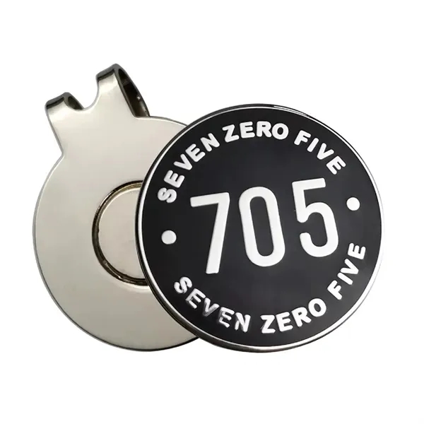 Magnetic golf ball marker hat clip plus embossed logo plus 1... from ASI 37218 Athena Promo (tm)