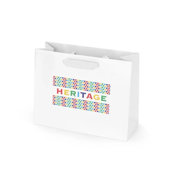 Matte laminated tote with woven handles.... from ASI 37940 Bag Makers Inc