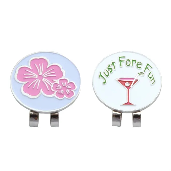 Magnetic golf hat clip ball marker plus embossed logo plus 1... from ASI 37218 Athena Promo (tm)