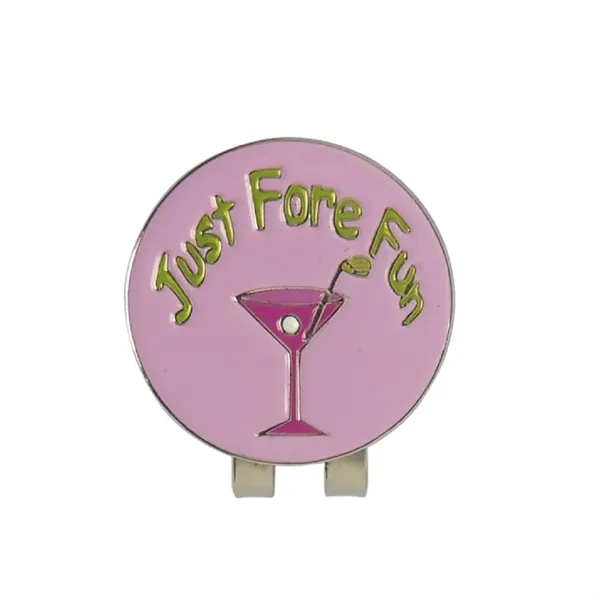 Magnetic golf hat clip ball marker plus embossed logo plus 1... from ASI 37218 Athena Promo (tm)