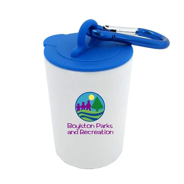 Pet waste bag dispenser with a carabiner attachment, 20 poly bags... from ASI 92980 WOV-IN® / Promopet