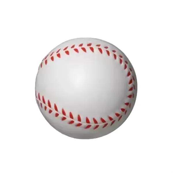 Baseball shape PU stress reliever with 1 color silkscreen imprint on... from ASI 37218 Athena Promo (tm)